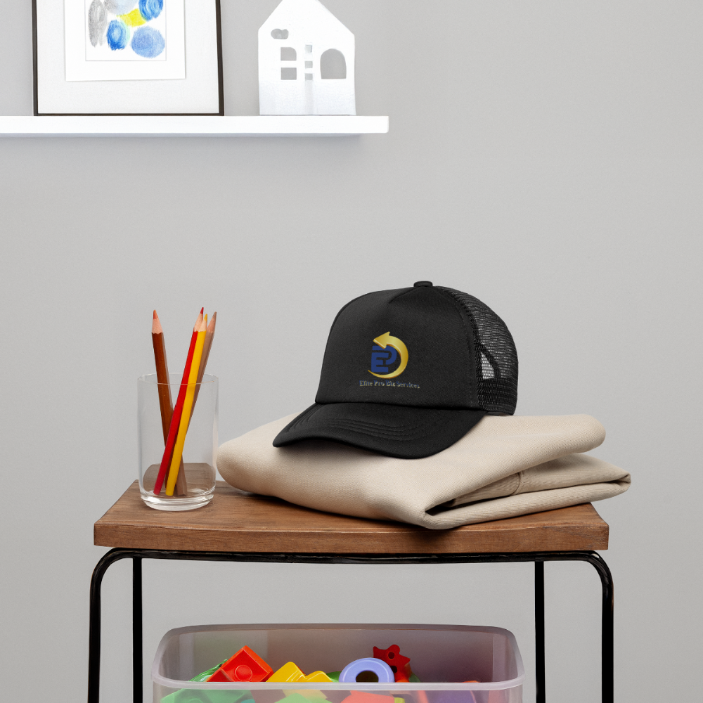 Kid's Trucker Cap - black