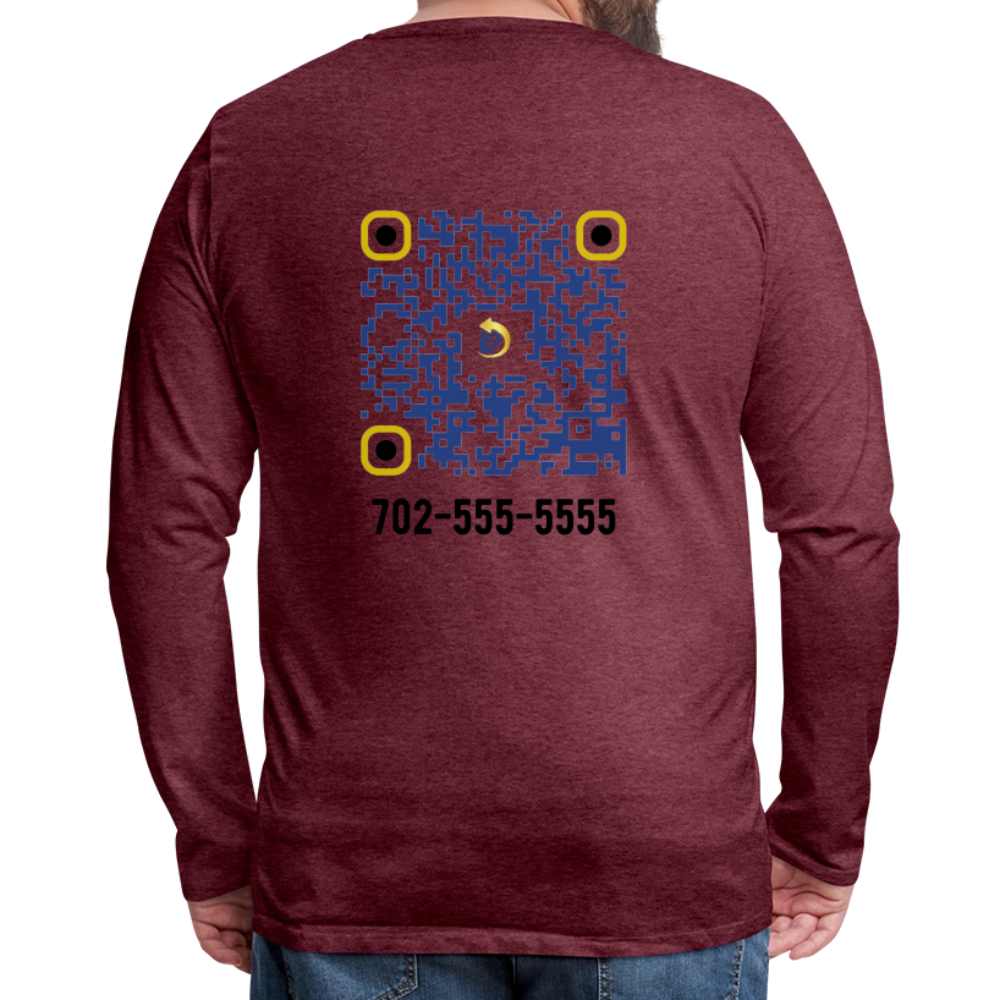 Men's Premium Long Sleeve T-Shirt - heather burgundy