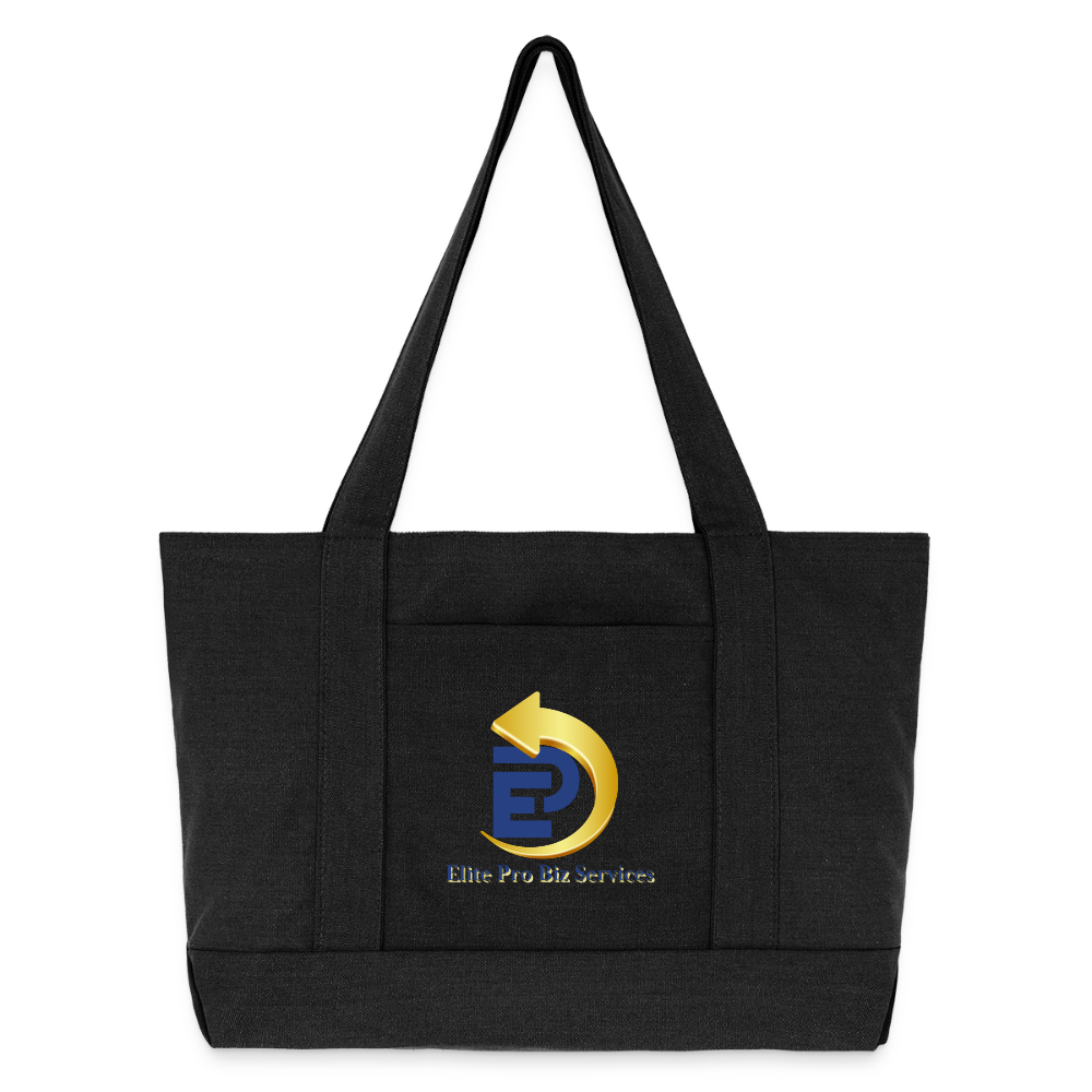 Cotton Pigment Dyed Tote Bag - washed black