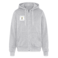 Unisex Multi Patch Full Zip Hoodie - heather gray