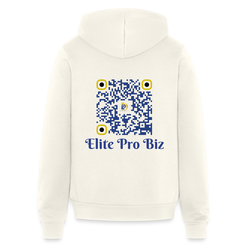 Unisex Full Zip Hoodie - vintage white