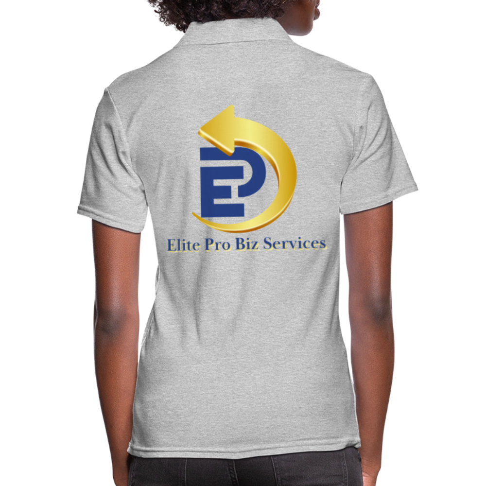 Women's Pique Polo Shirt - heather gray