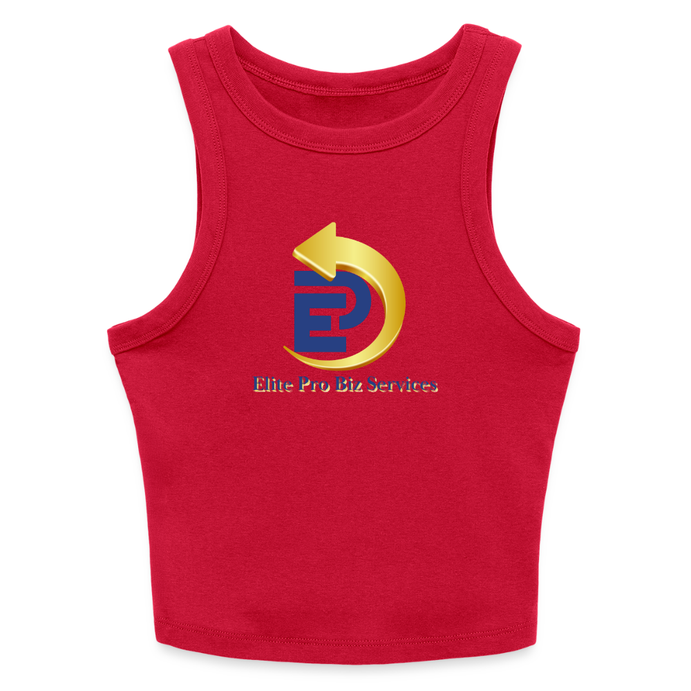 Slim Fit Rib Women's Tank Top - red