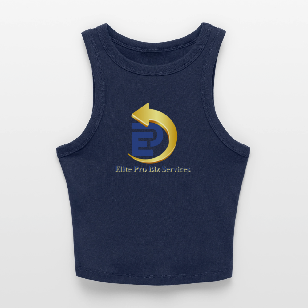Slim Fit Rib Women's Tank Top - navy