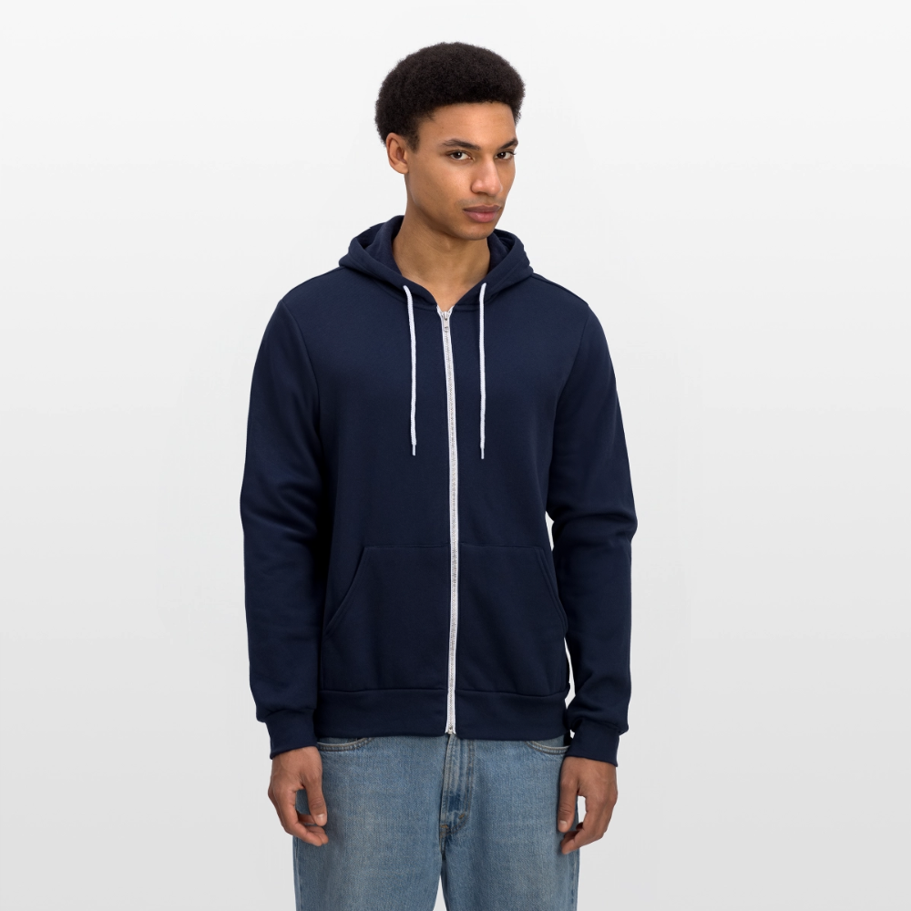 Unisex Full Zip Hoodie - navy