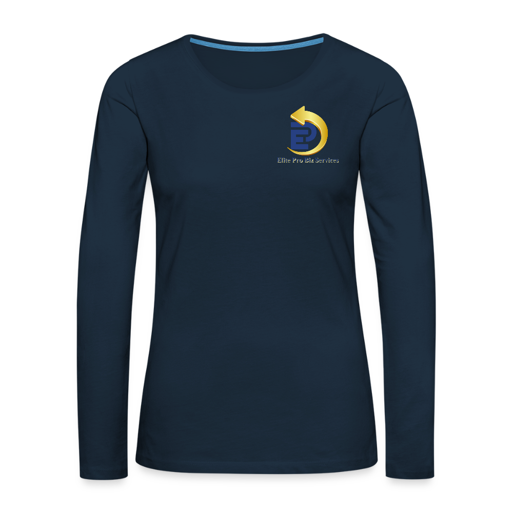 Women's Premium Long Sleeve T-Shirt - deep navy