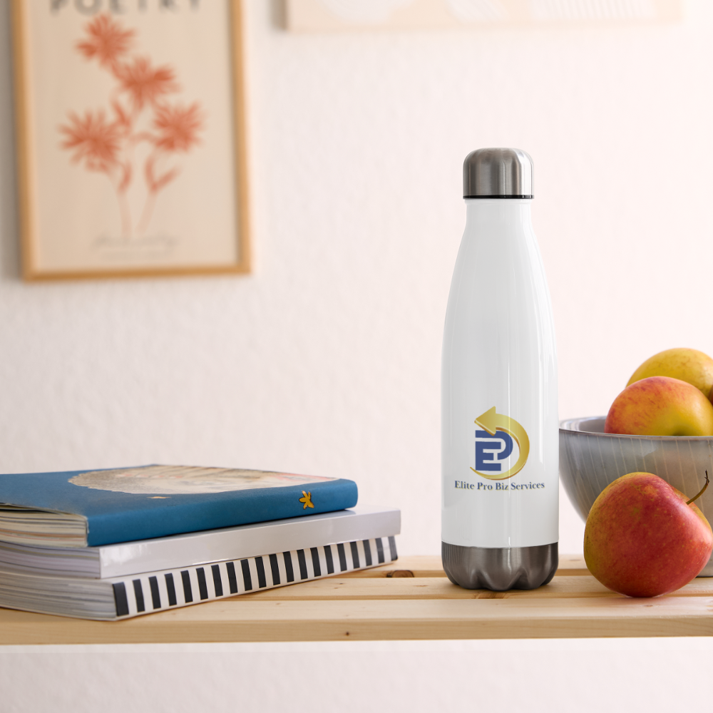 Insulated Stainless Steel Water Bottle - white
