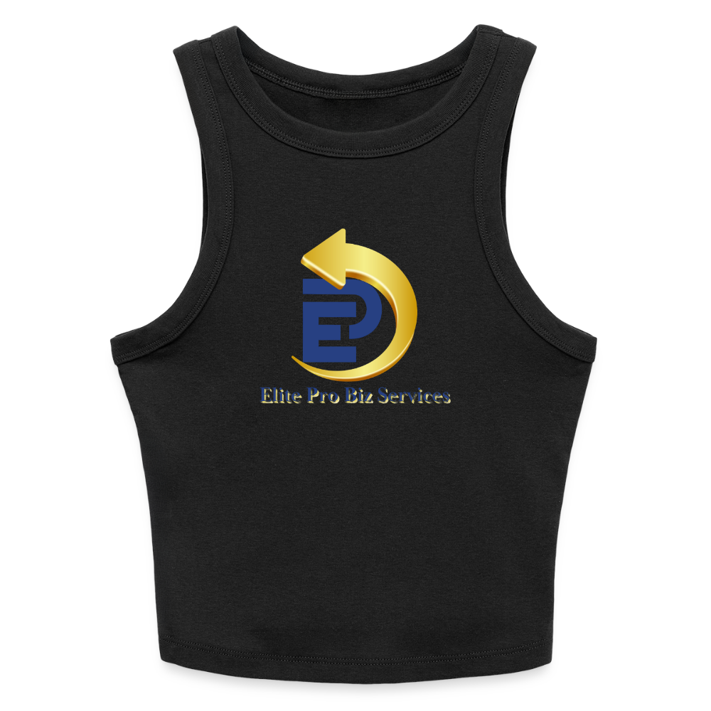 Slim Fit Rib Women's Tank Top - black