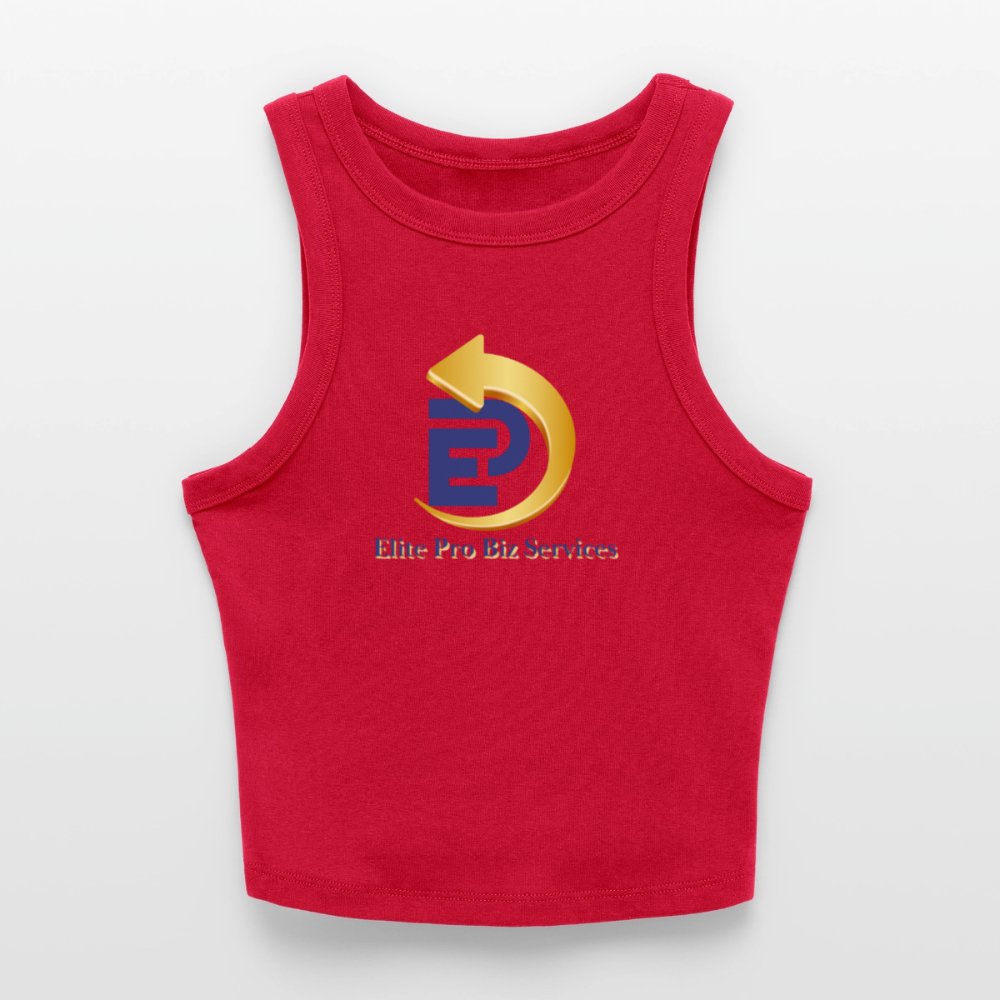 Slim Fit Rib Women's Tank Top - red