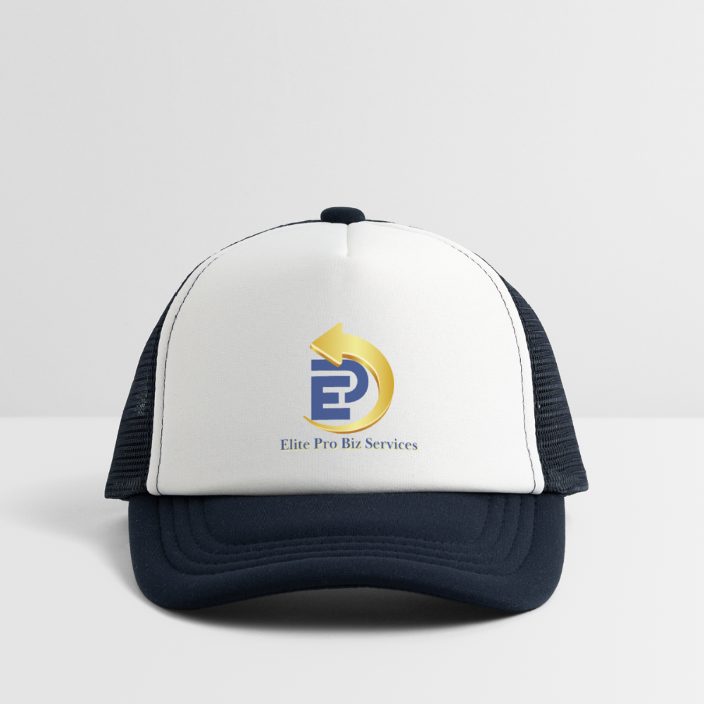 Kid's Trucker Cap - white/navy