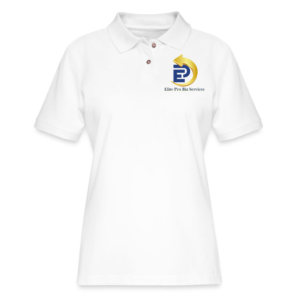 Women's Pique Polo Shirt - white