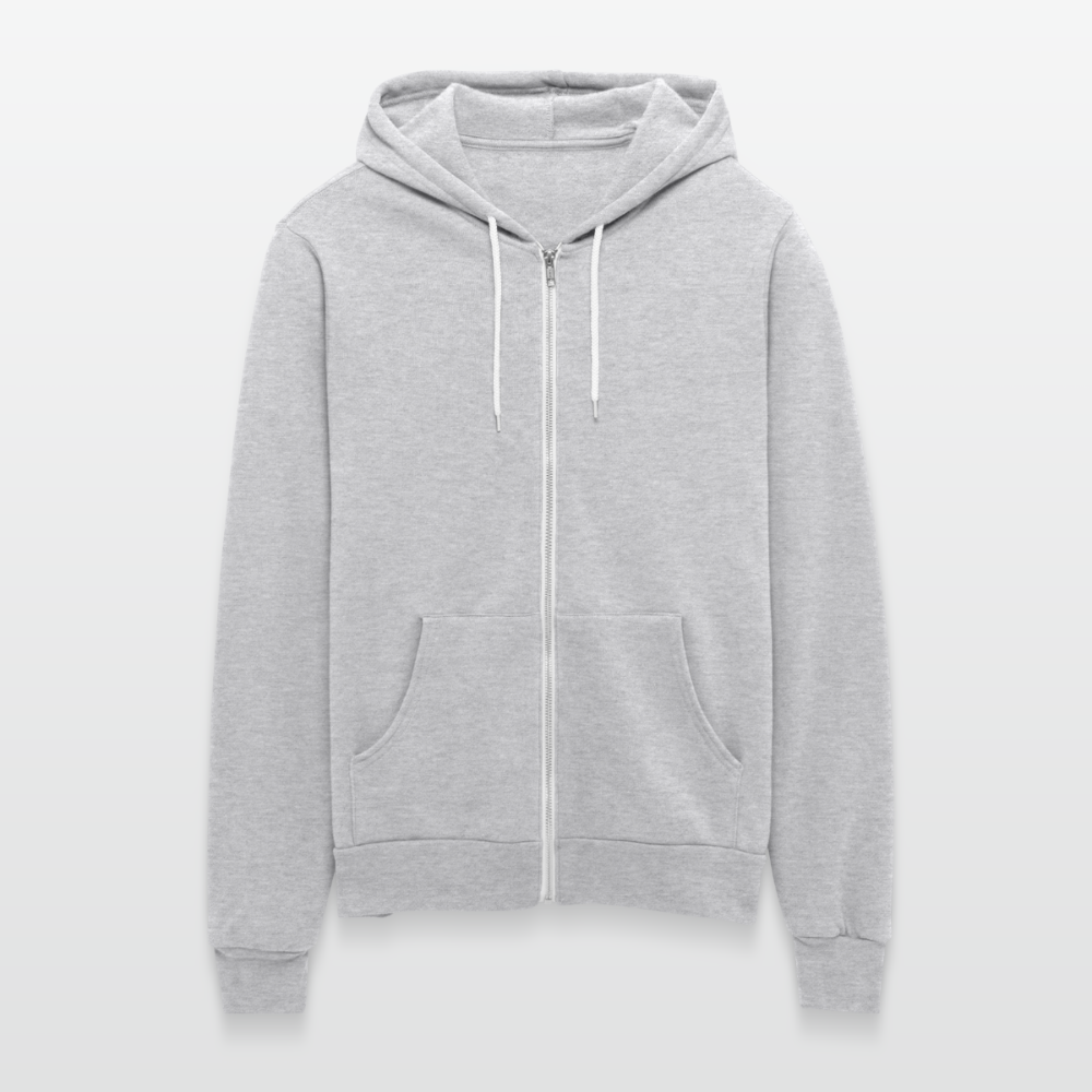 Unisex Full Zip Hoodie - heather gray