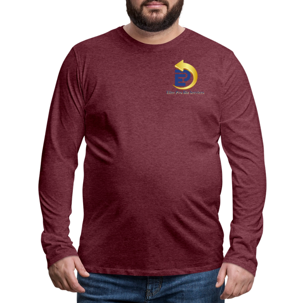 Men's Premium Long Sleeve T-Shirt - heather burgundy