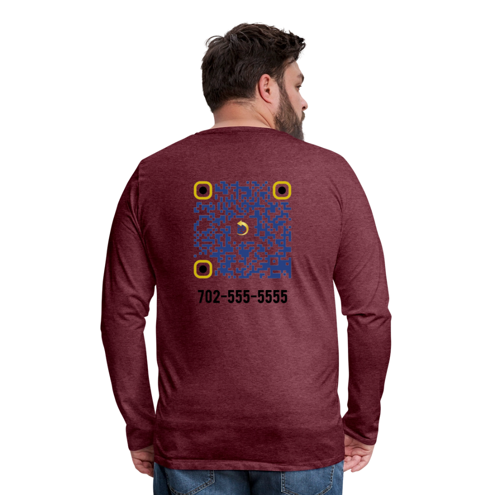 Men's Premium Long Sleeve T-Shirt - heather burgundy