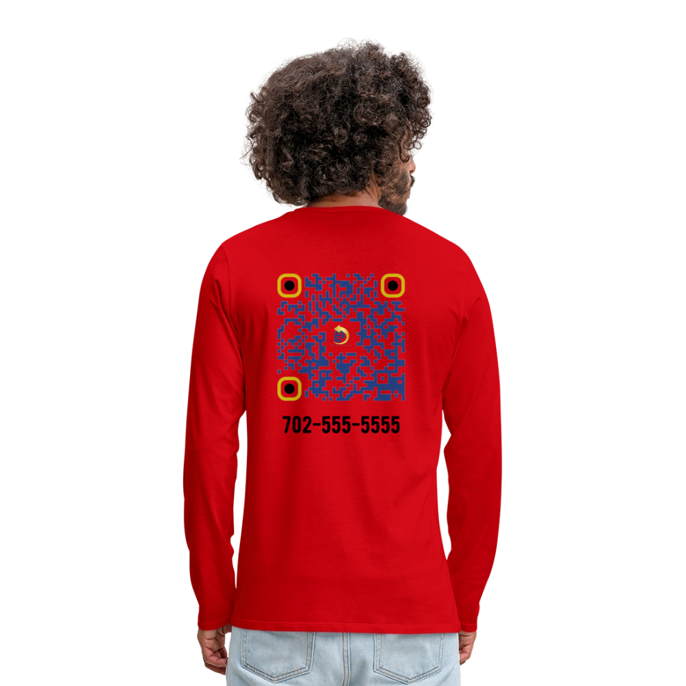 Men's Premium Long Sleeve T-Shirt - red