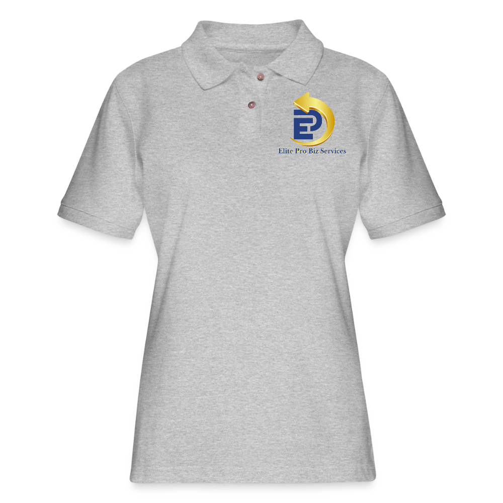 Women's Pique Polo Shirt - heather gray