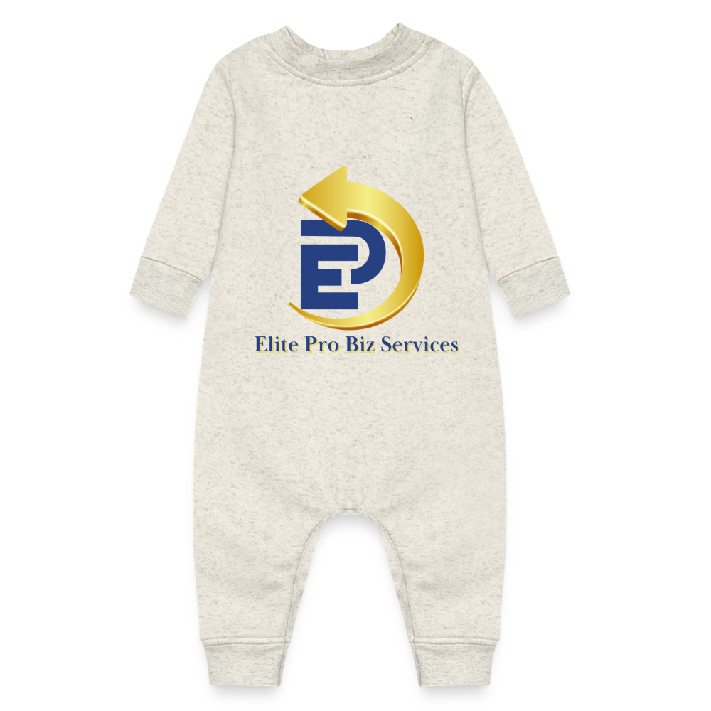 Baby Fleece One Piece - heather oatmeal