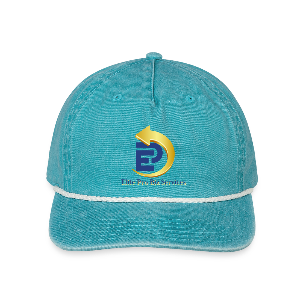 Vintage Washed Rope Cap - faded turquoise