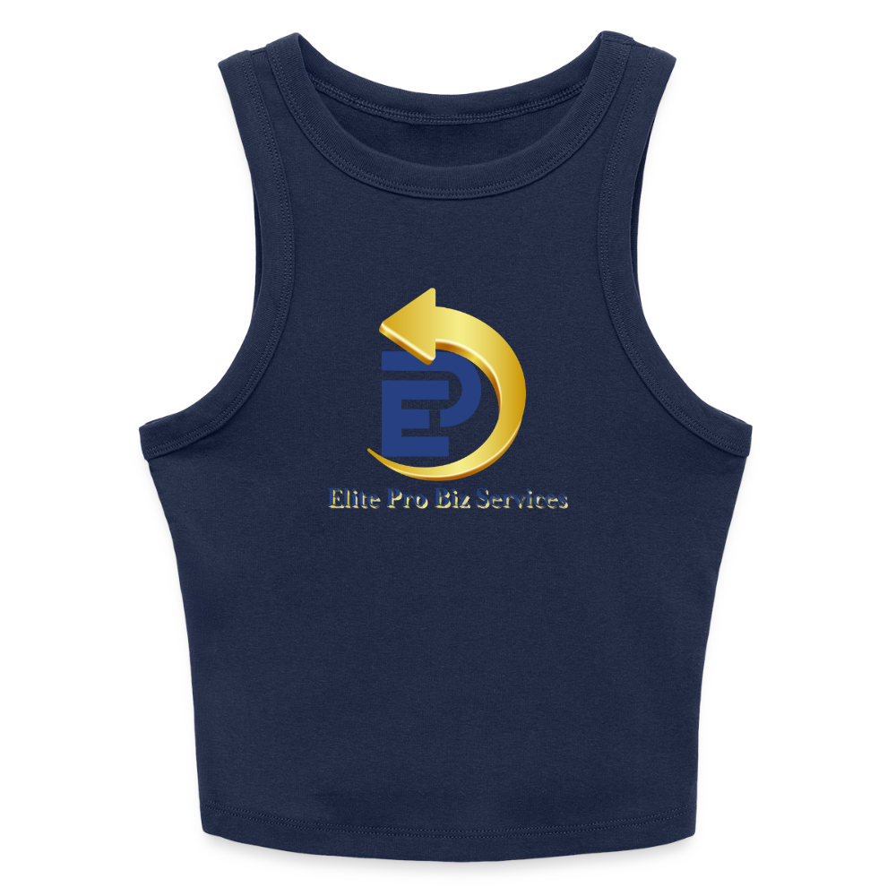 Slim Fit Rib Women's Tank Top - navy
