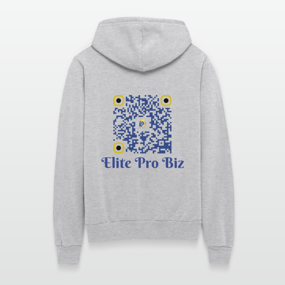 Unisex Full Zip Hoodie - heather gray