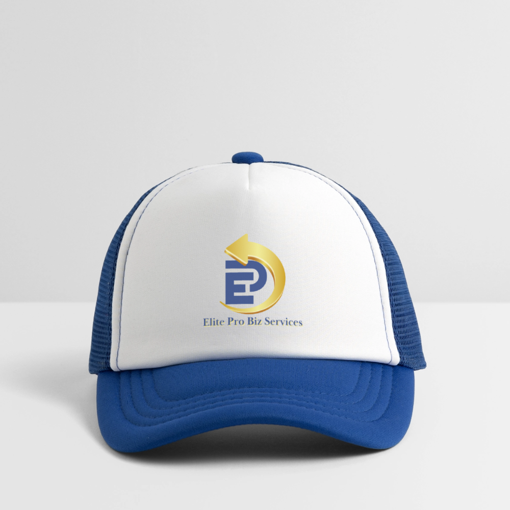 Kid's Trucker Cap - white/royal blue