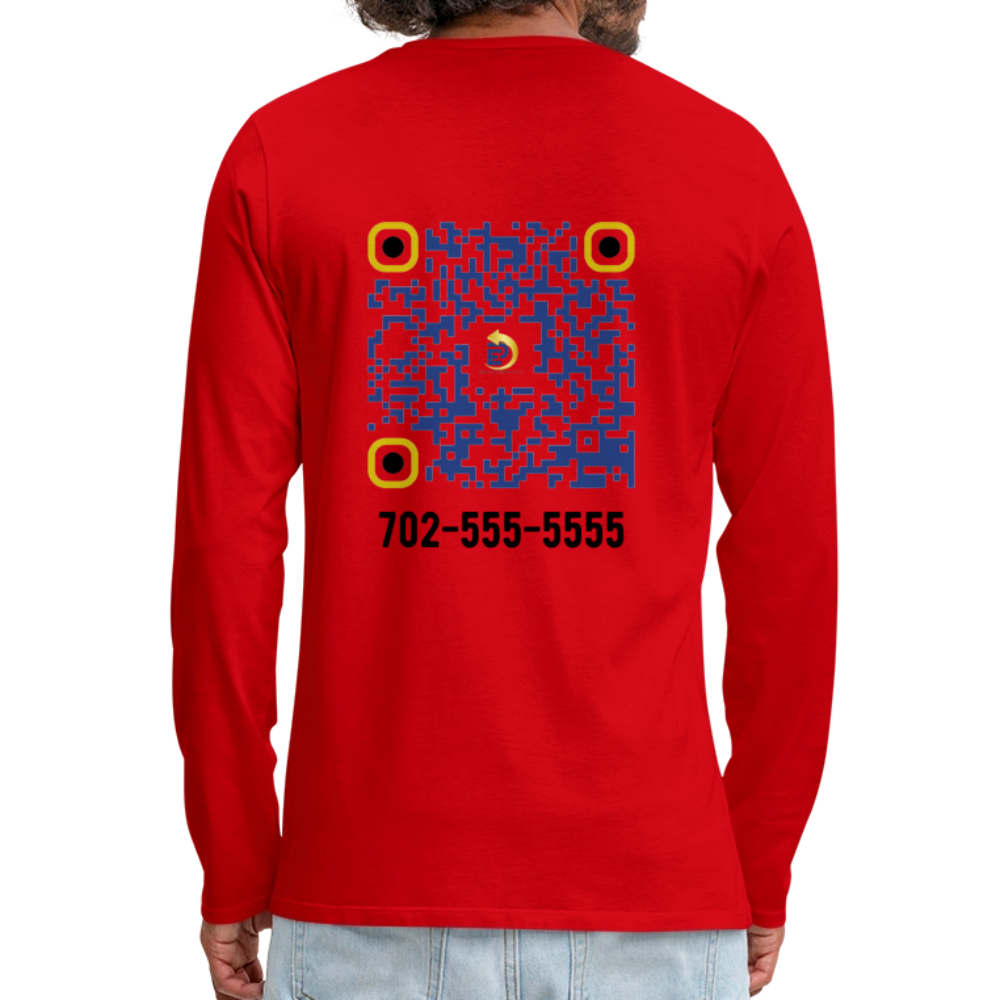 Men's Premium Long Sleeve T-Shirt - red