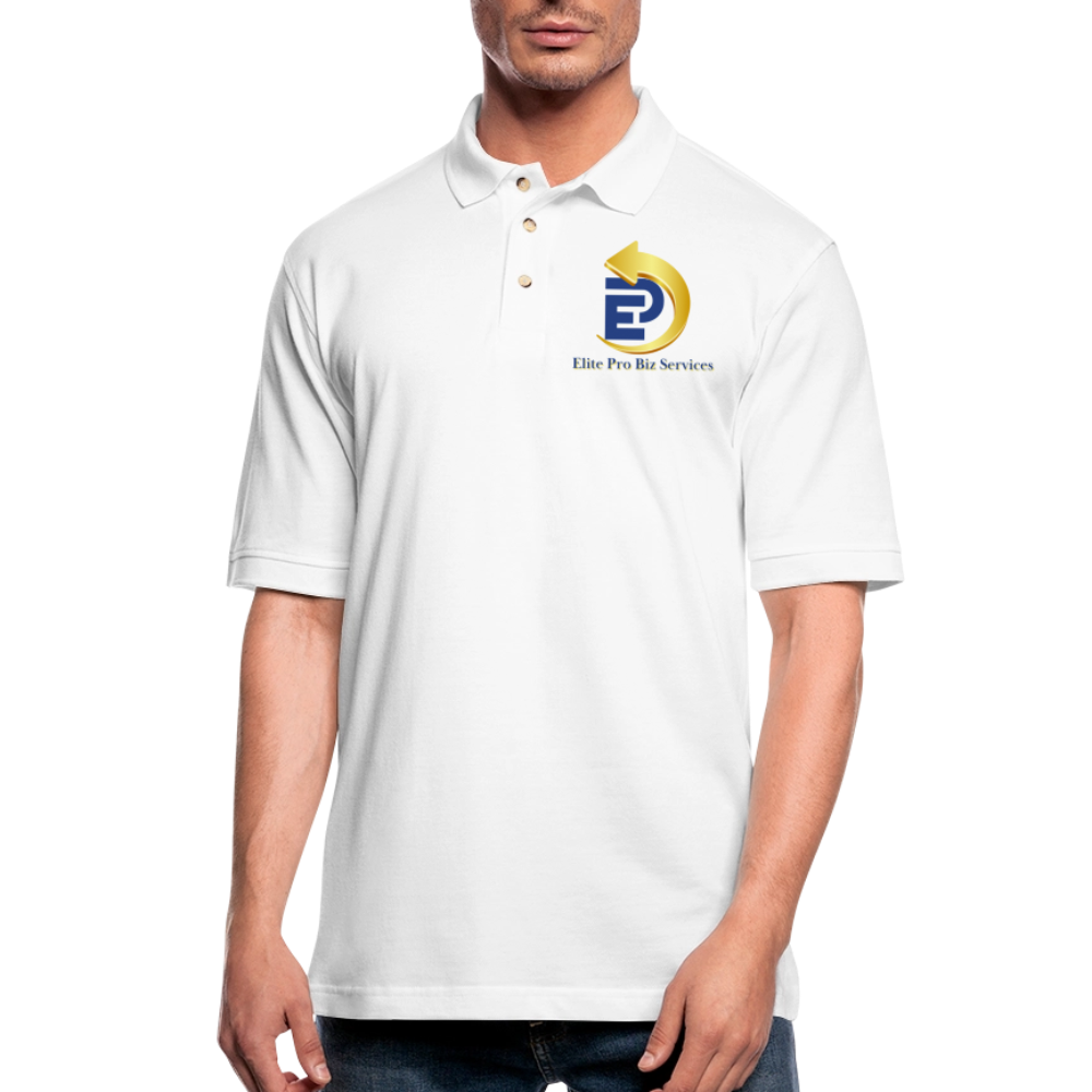 Men's Pique Polo Shirt - white
