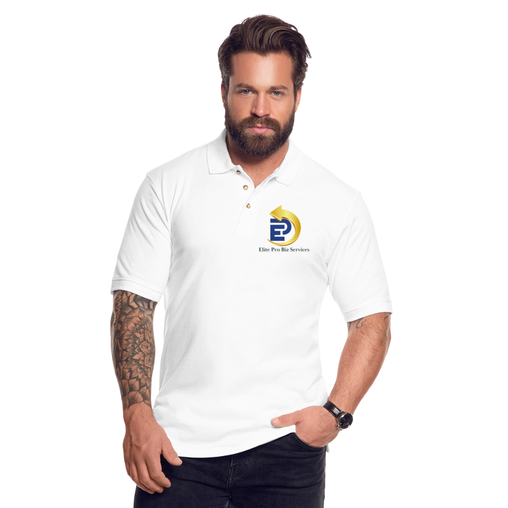 Men's Pique Polo Shirt - white