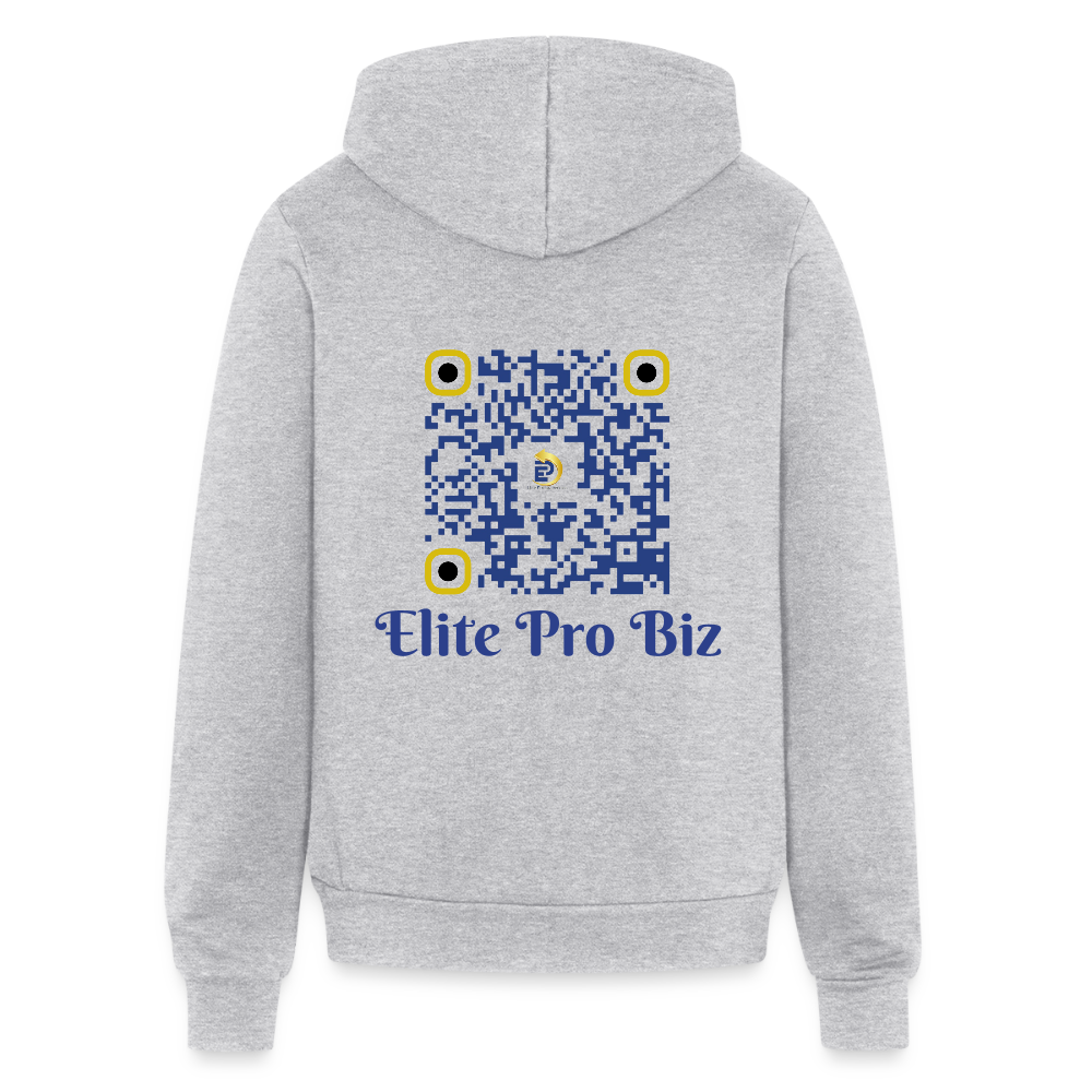 Unisex Full Zip Hoodie - heather gray