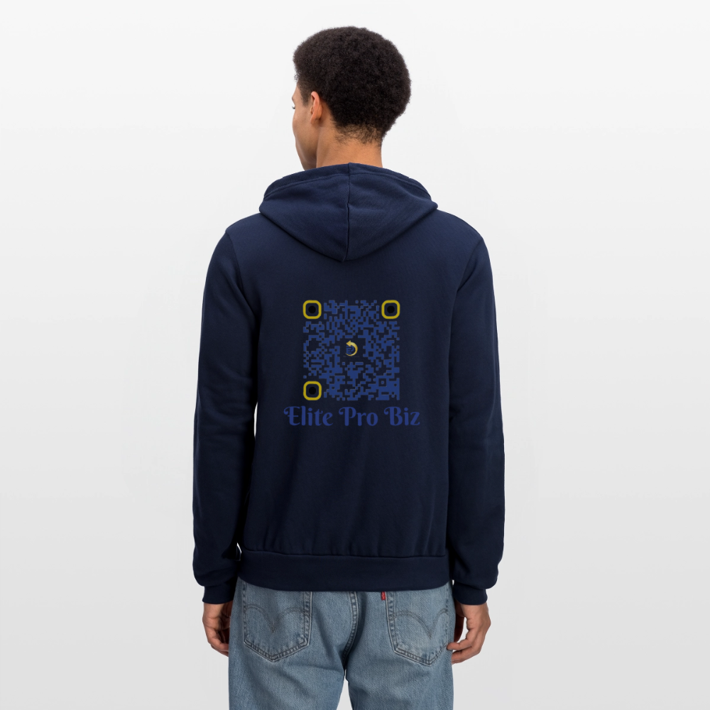 Unisex Full Zip Hoodie - navy
