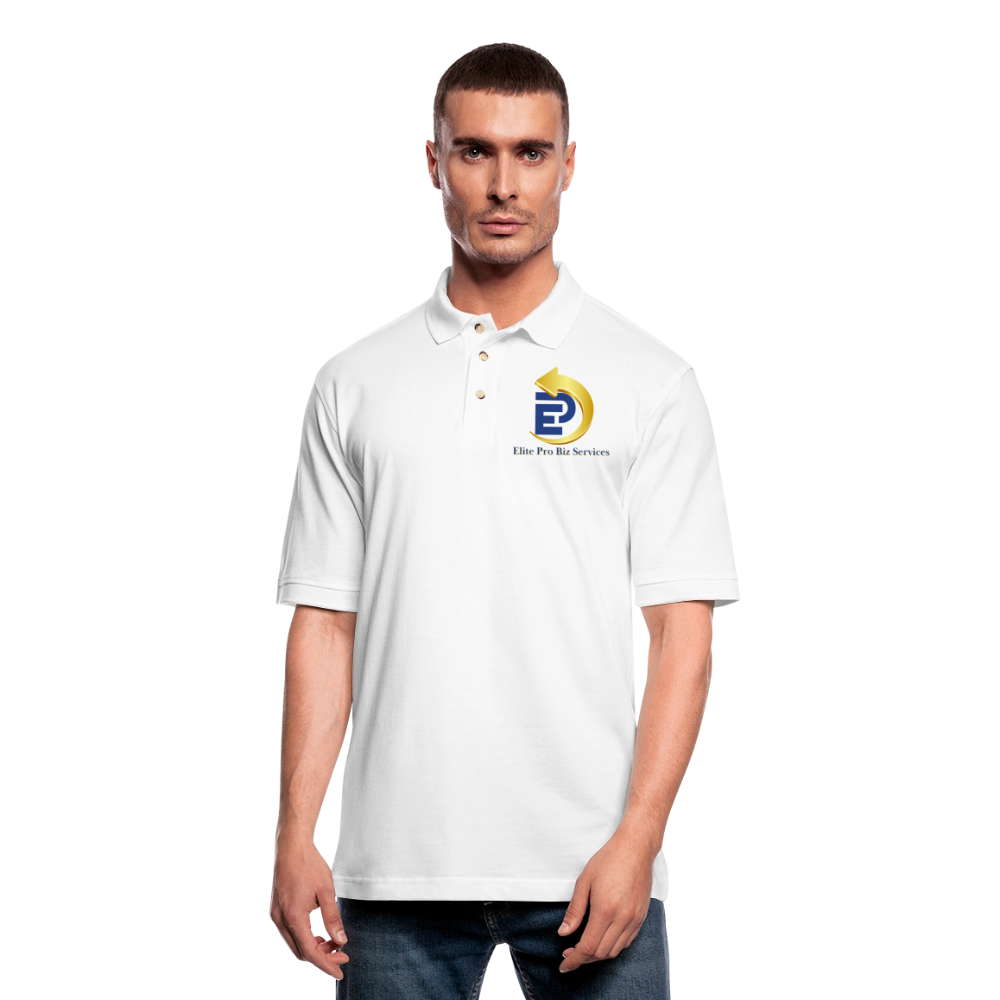 Men's Pique Polo Shirt - white