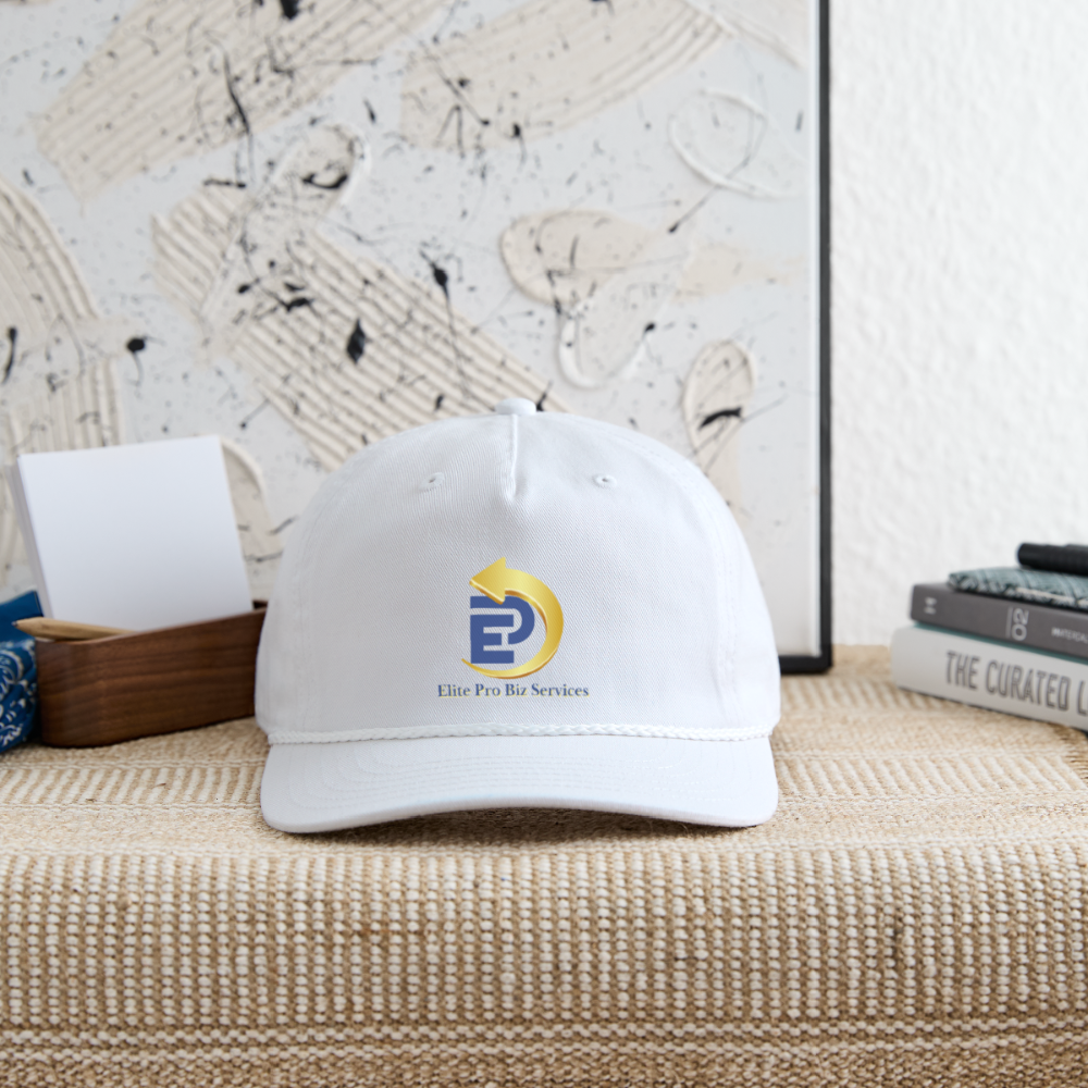Vintage Washed Rope Cap - white
