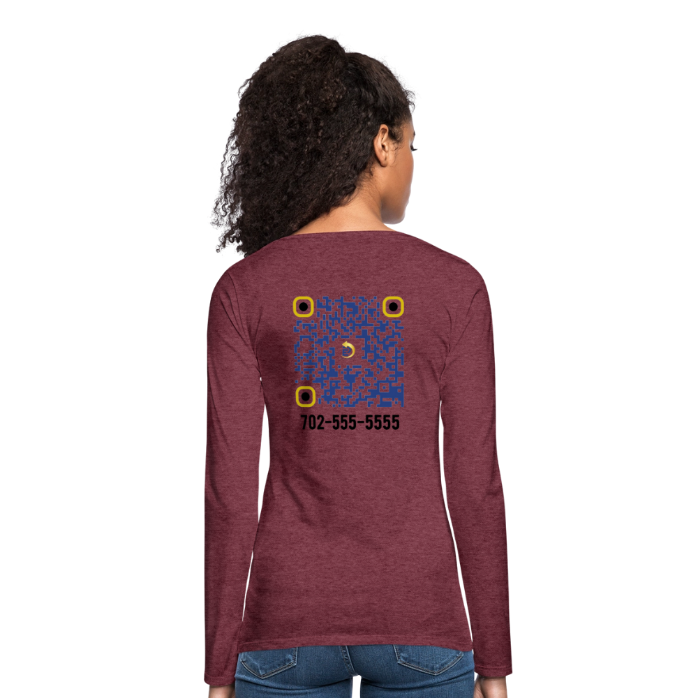 Women's Premium Long Sleeve T-Shirt - heather burgundy