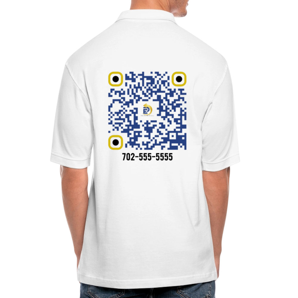 Men's Pique Polo Shirt - white