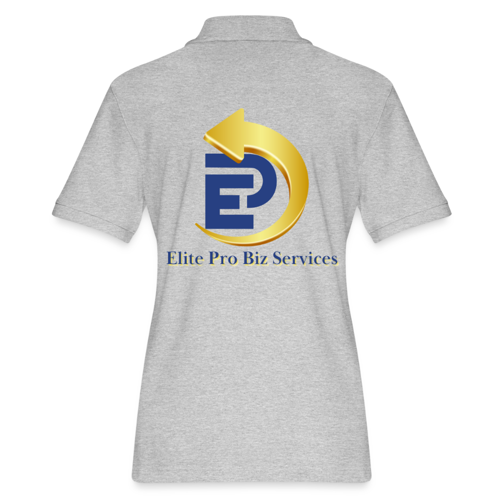 Women's Pique Polo Shirt - heather gray