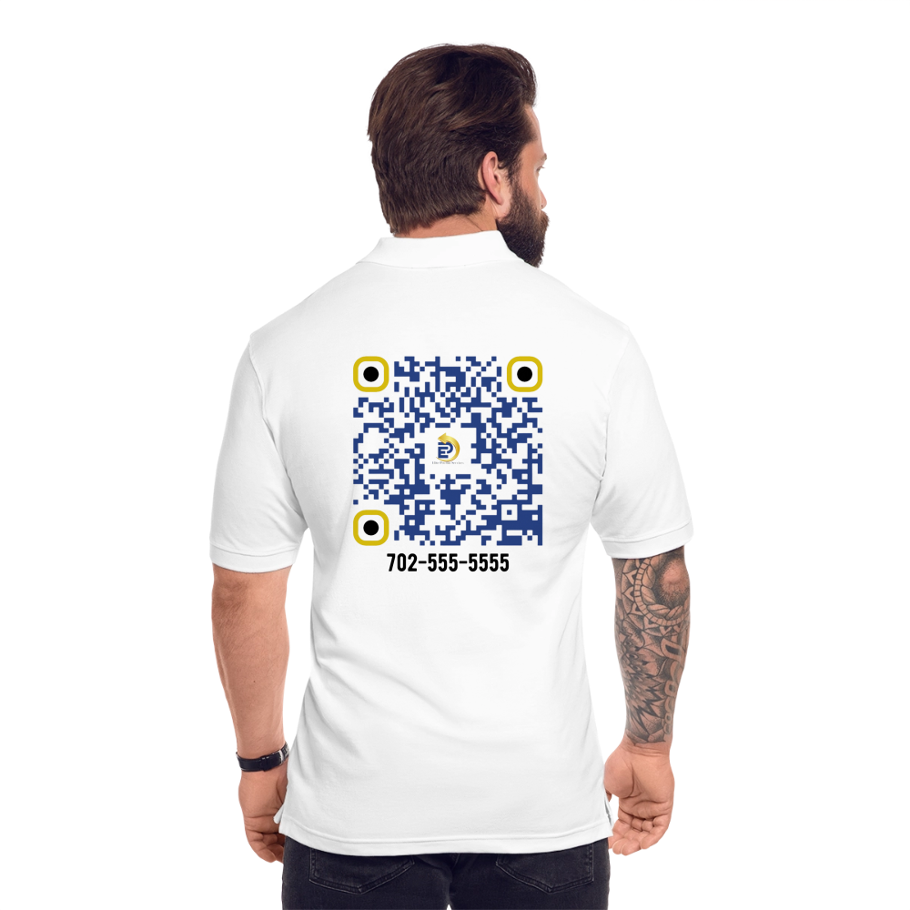 Men's Pique Polo Shirt - white