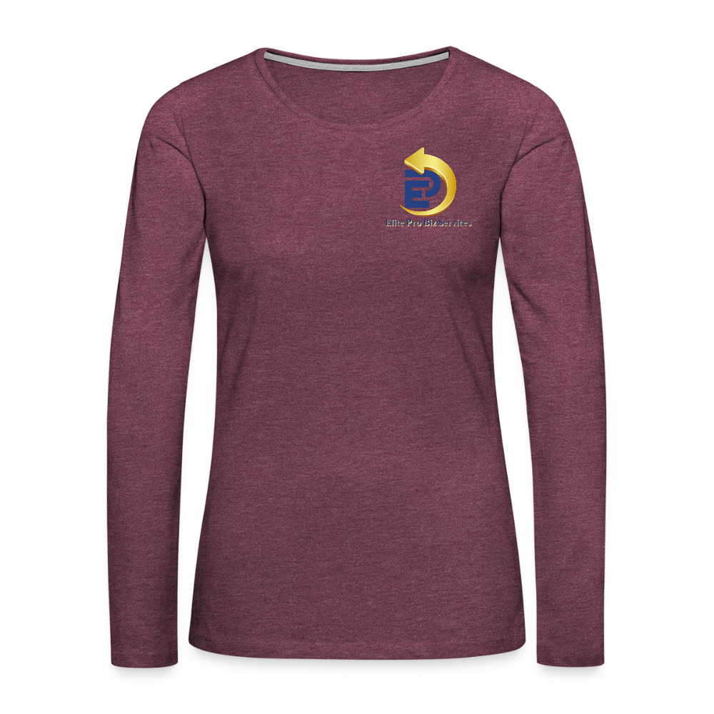 Women's Premium Long Sleeve T-Shirt - heather burgundy