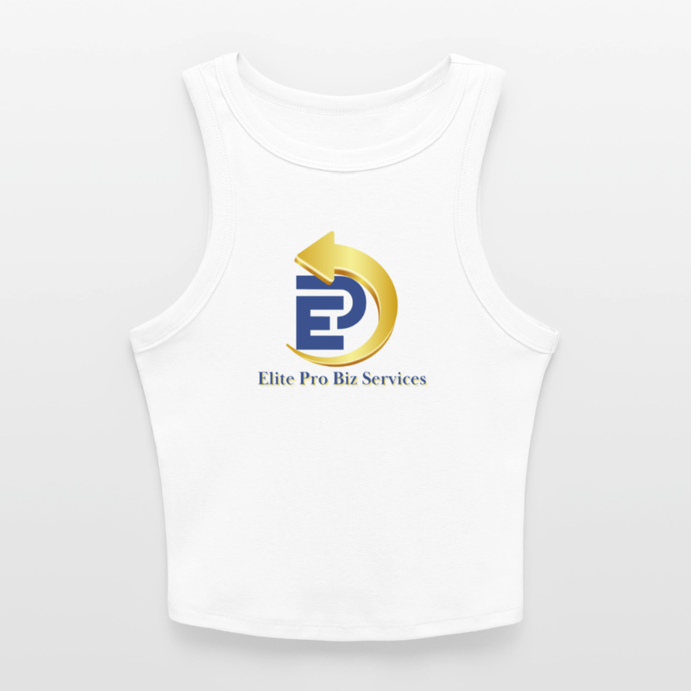 Slim Fit Rib Women's Tank Top - white