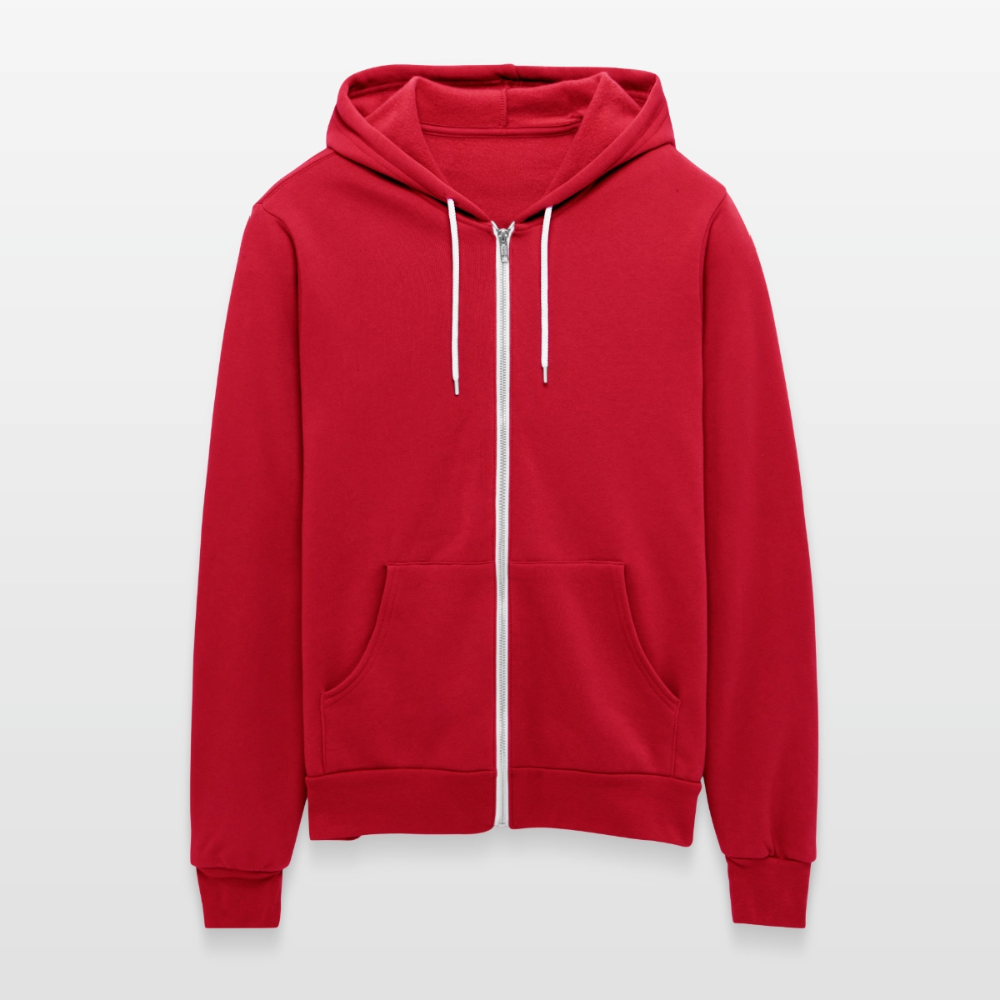 Unisex Full Zip Hoodie - red