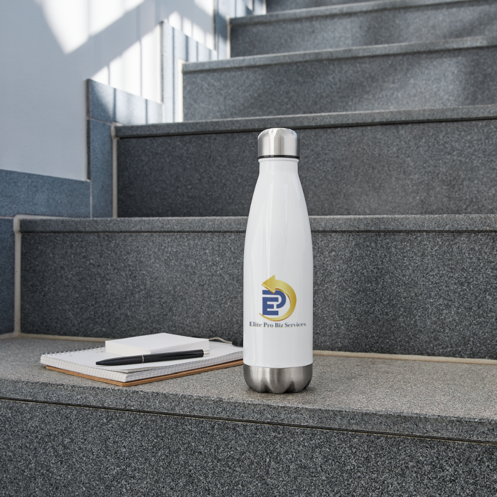Insulated Stainless Steel Water Bottle - white