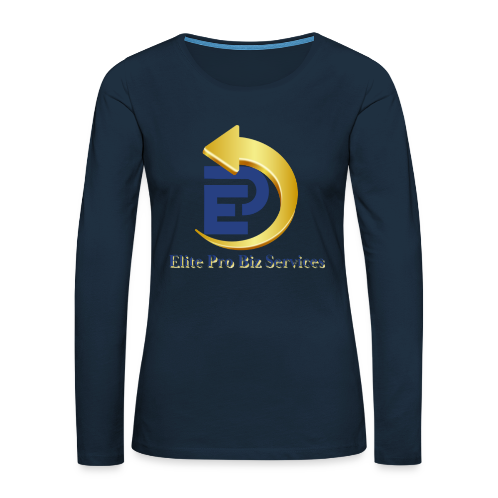Women's Premium Long Sleeve T-Shirt - deep navy