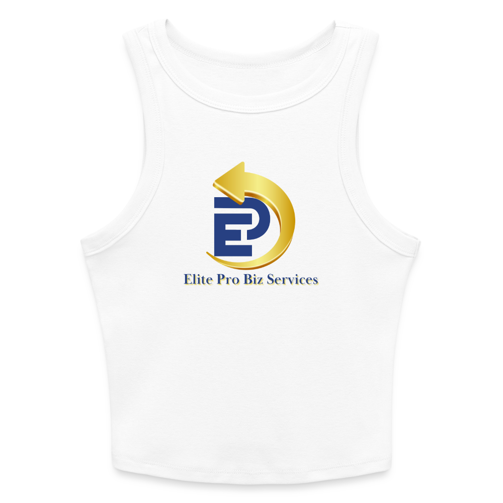 Slim Fit Rib Women's Tank Top - white