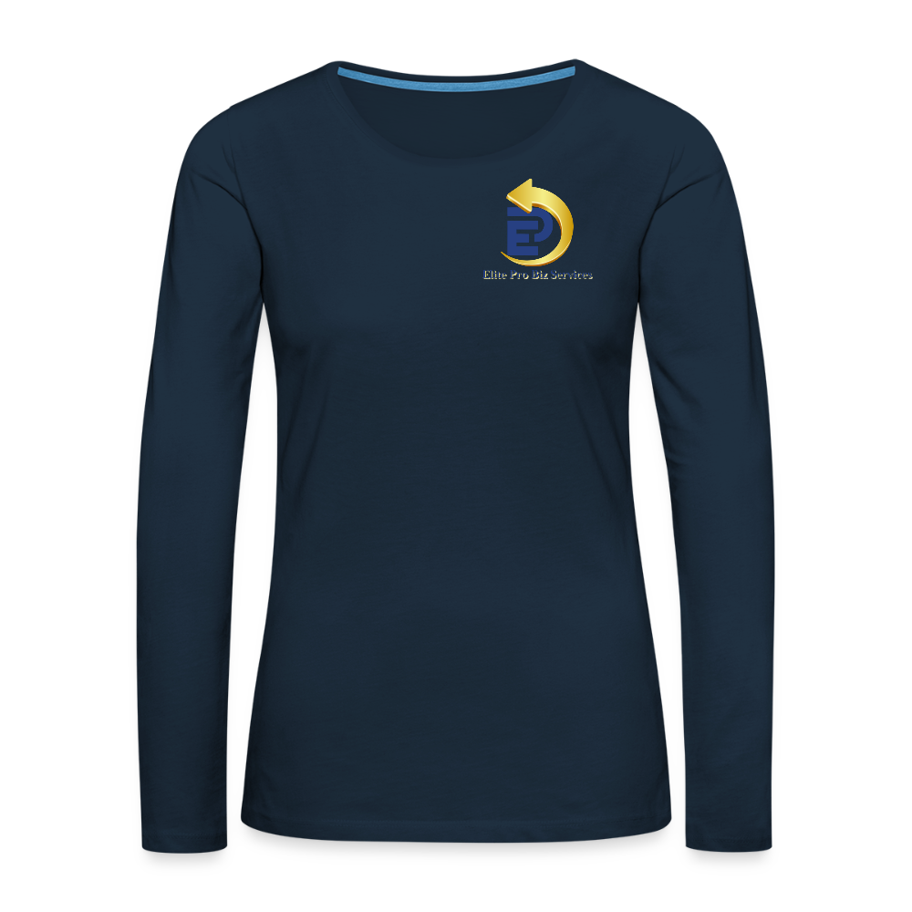 Women's Premium Long Sleeve T-Shirt - deep navy