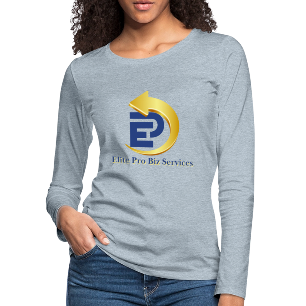 Women's Premium Long Sleeve T-Shirt - heather ice blue