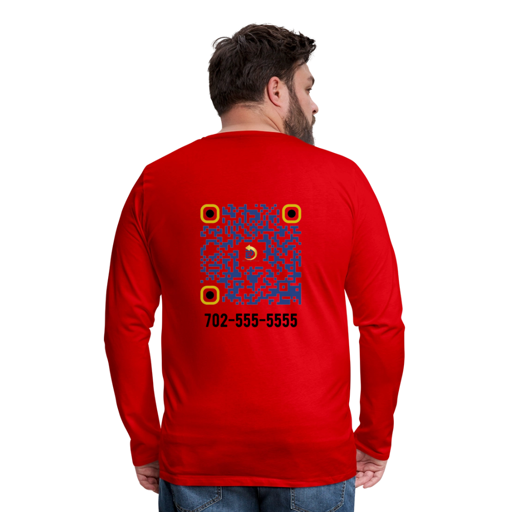 Men's Premium Long Sleeve T-Shirt - red