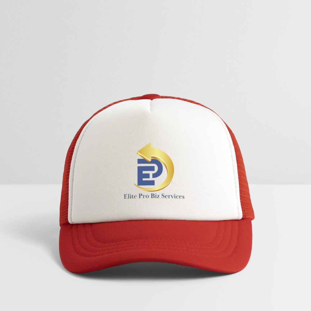 Kid's Trucker Cap - white/red