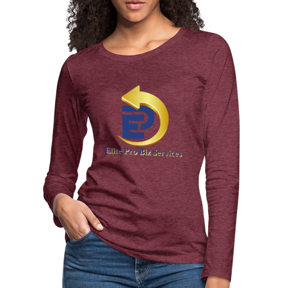 Women's Premium Long Sleeve T-Shirt - heather burgundy