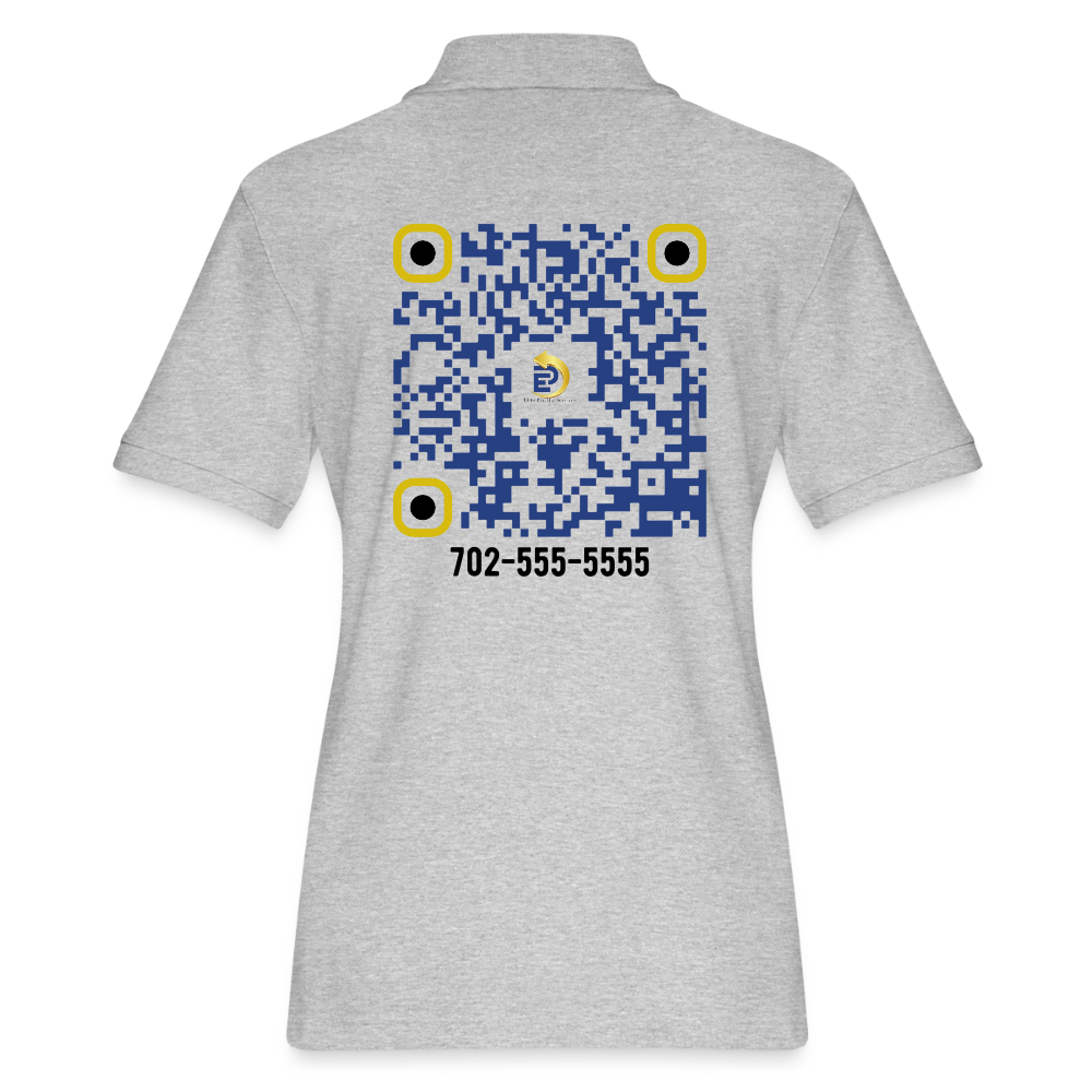 Women's Pique Polo Shirt - heather gray