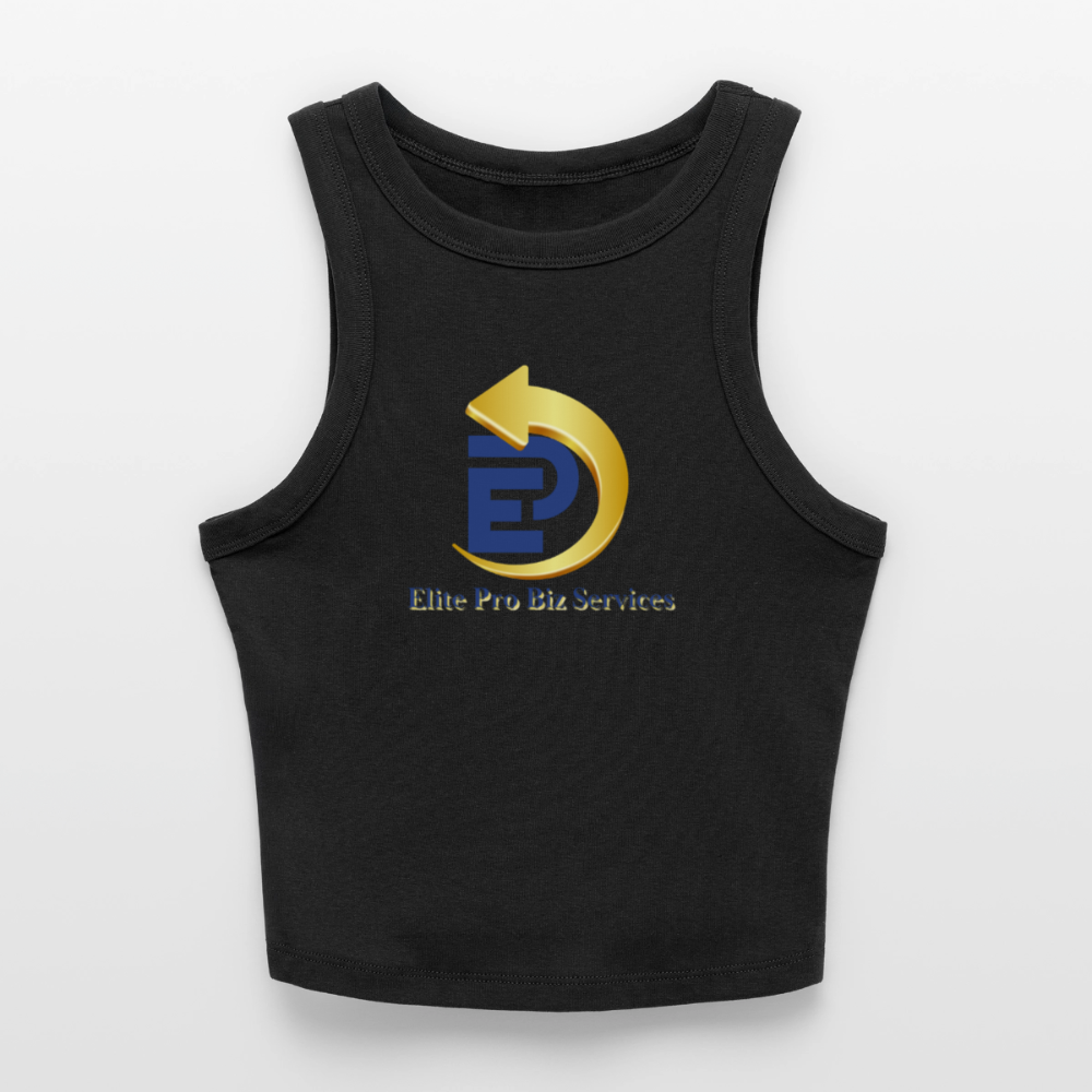 Slim Fit Rib Women's Tank Top - black