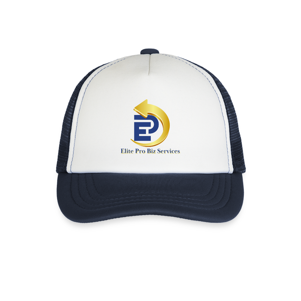 Kid's Trucker Cap - white/navy